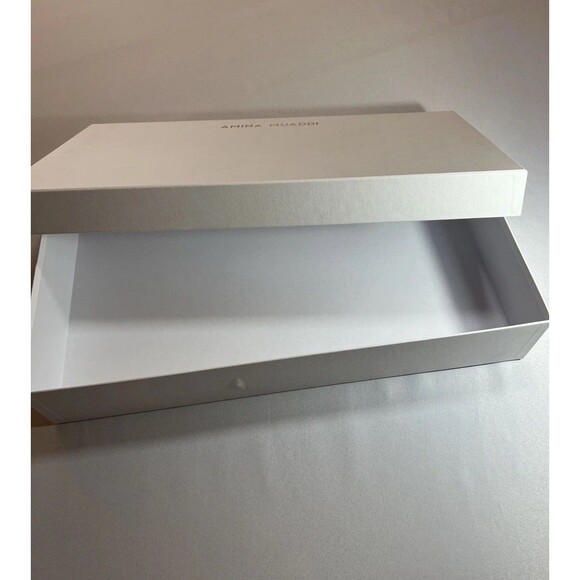 Amina Muaddi Empty Boot Box 12.25x23.5x4.25” and Pink Satin Drawstring Dust Bag - Picture 10 of 10